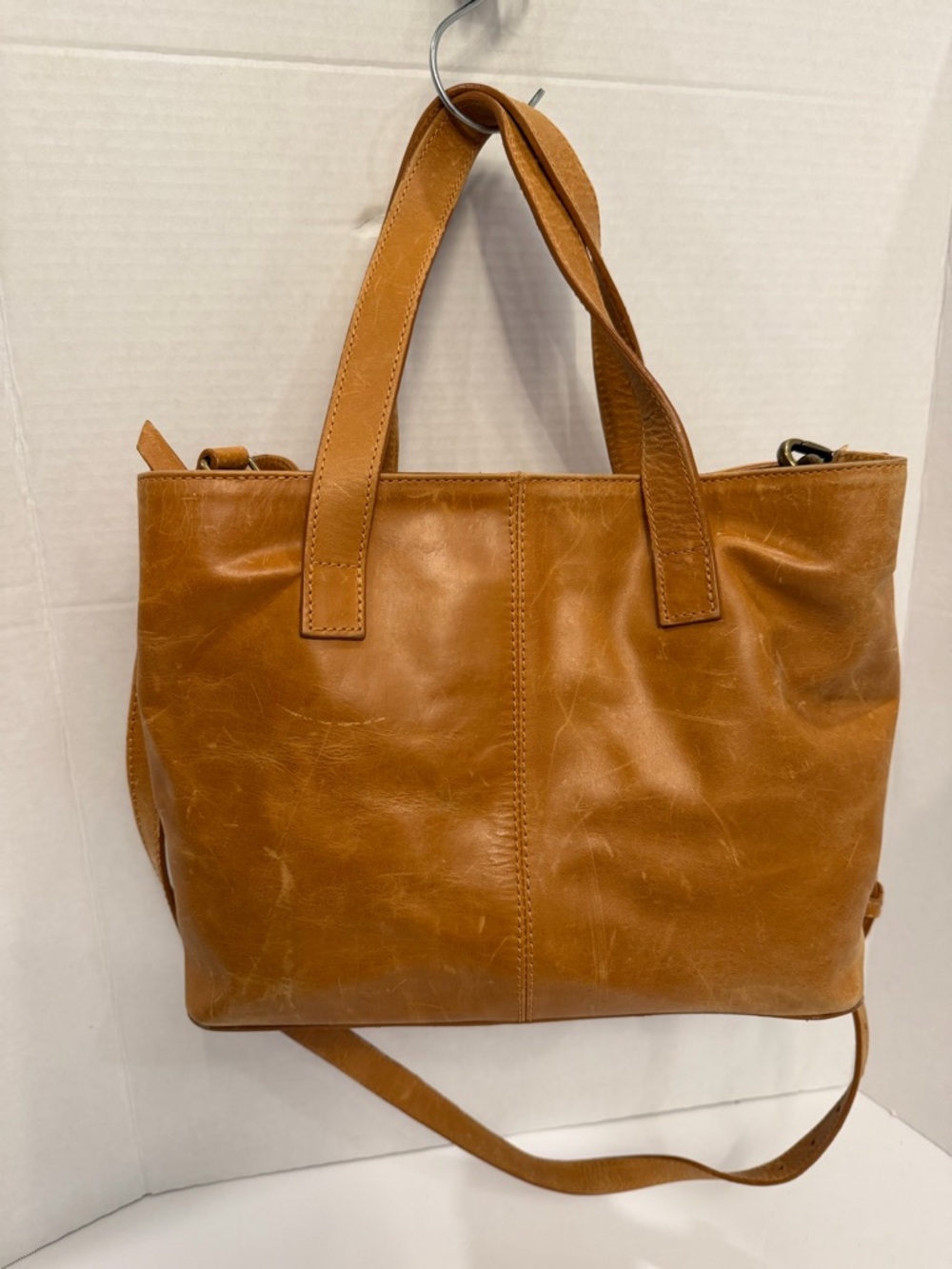ABLE Classic Tan Leather Tote Bag - Versatile Everyday Carry made in Brazil